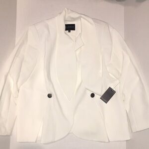 🧥 Eloquii White Shawl Collar Blazer | Size 18 | NWT